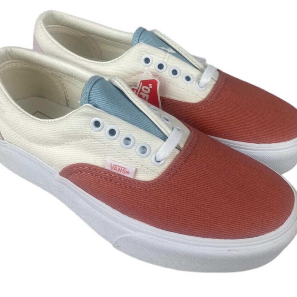 Vans Women’s Red and White Platform Stackform Sneakers Color Block